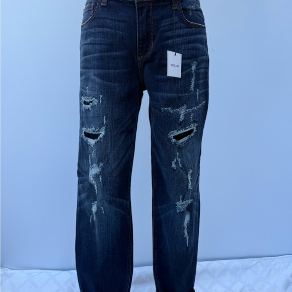 Sneak Peek Denim - Sneak Peek Sexy Boyfriend High Rise Distressed Cropped Jeans Size 7/Medium